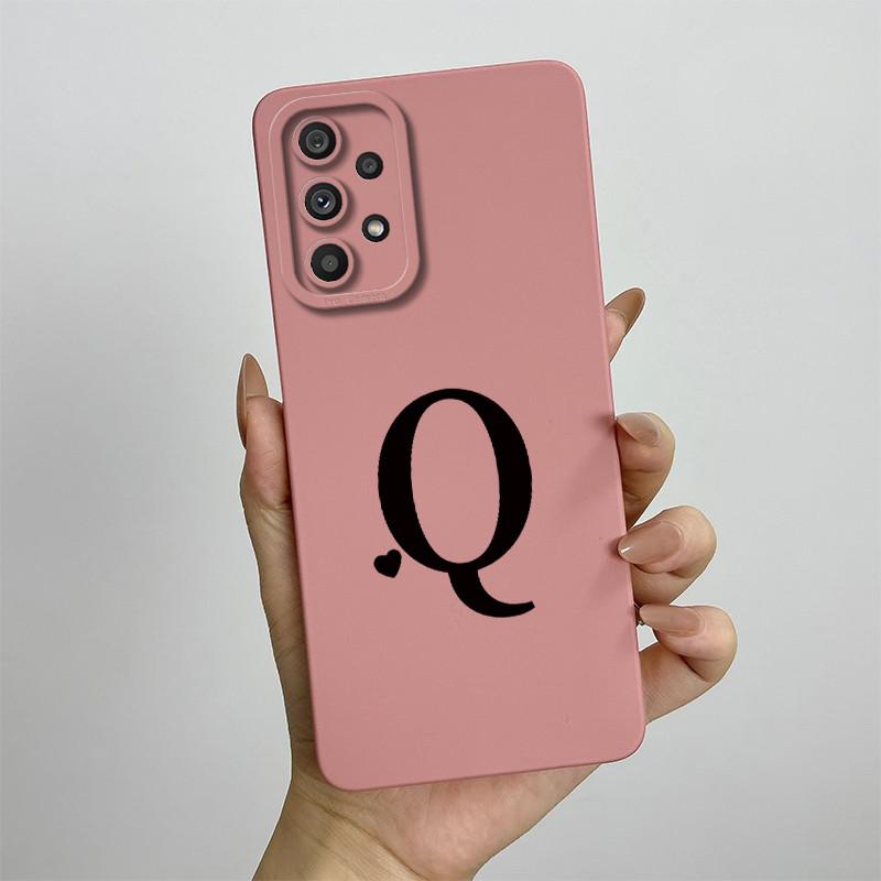 For Samsung Galaxy A13 4G Case Cute Initial Letters Silicone Fundas Phone Back Case For Samsung A13 A 13 GalaxyA13 Cover Bumper