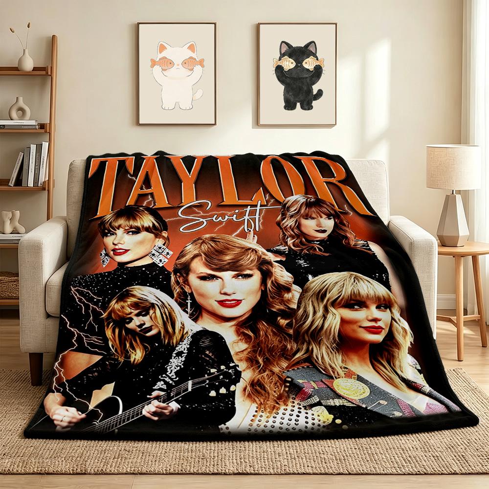 Taylor Swift Flannel Blanket Throw Blanket Soft Warm Sofa Bed Camping home Decor Unique Christmas Gift C926504
