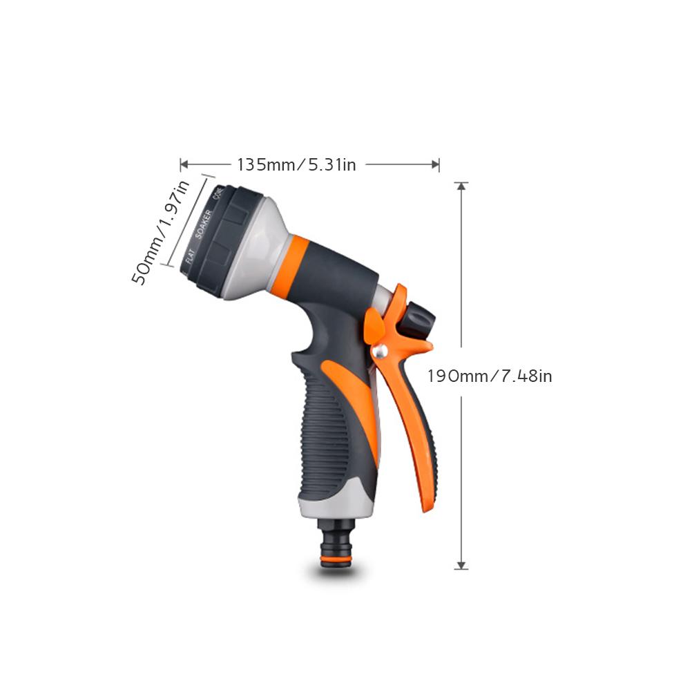 Садовый шланг Насадка Распылитель Ручной Душ 8 Регулируемый Рисунок Полива Ручной Распылитель Высокого Давления