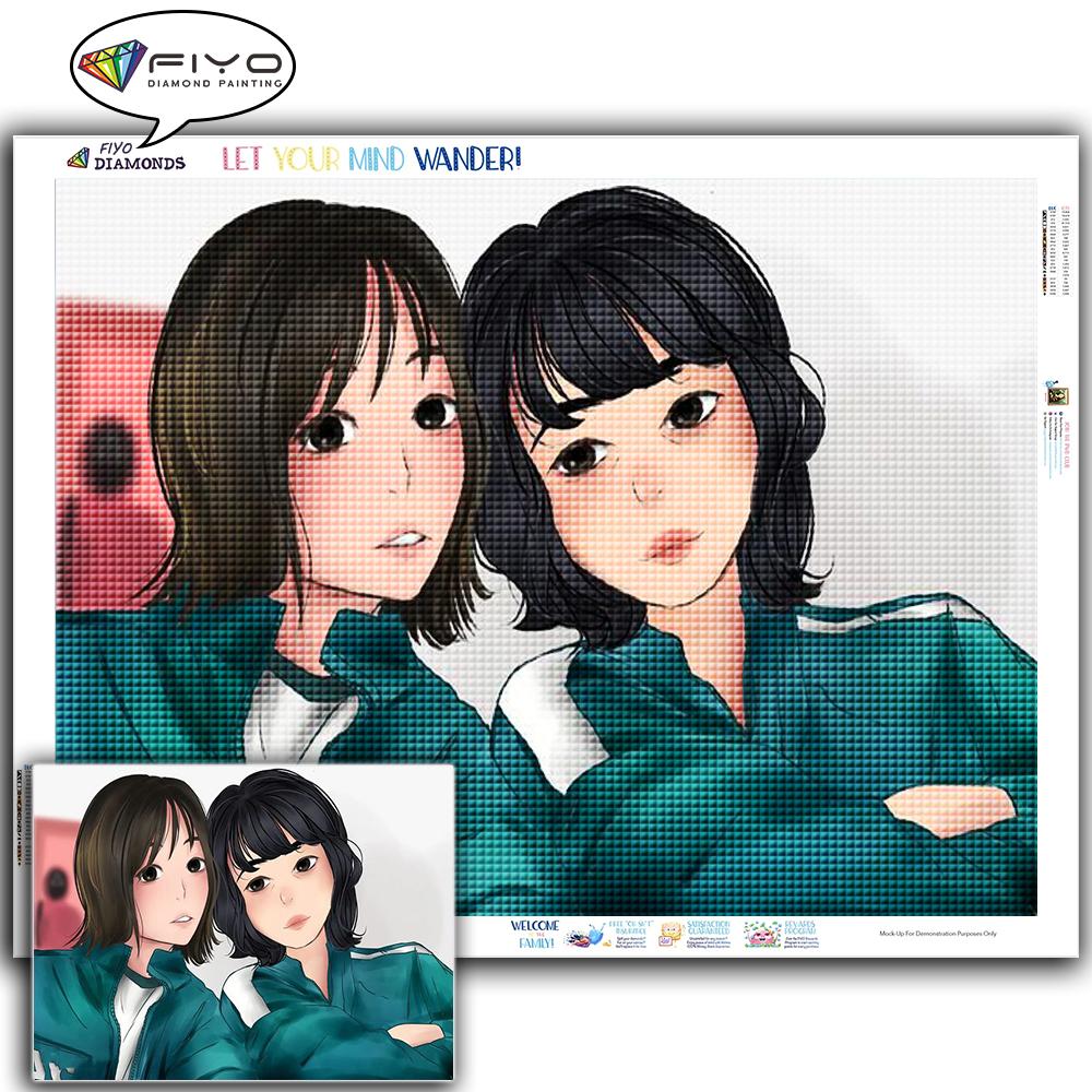 5D алмазная живопись корейский сериал картина ручной работы подарок Алмазная вышивка мультфильм портрет рукоделие украшение дома