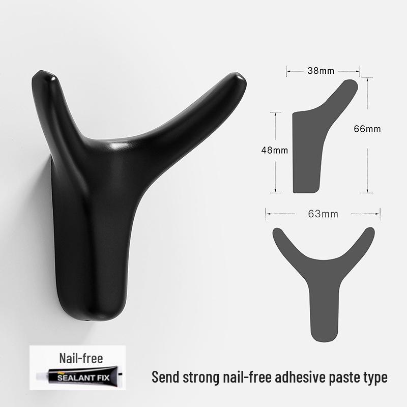 Nordic Antler Wall-Mounted Metal Coat Hooks for Door, Bathroom, or Wardrobe