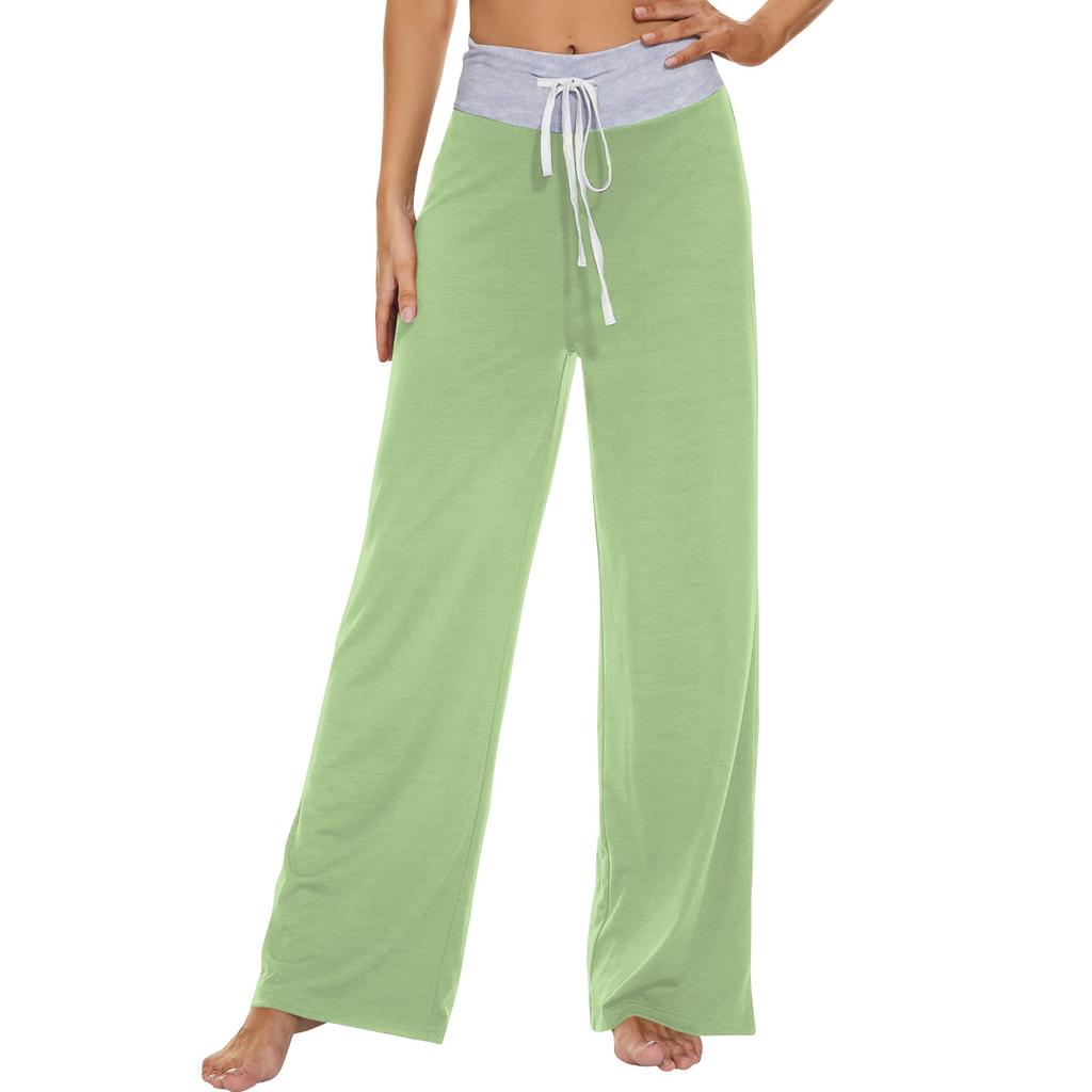 Женские модные повседневные удобные пижамные брюки с принтом и широкими штанинами на шнурке