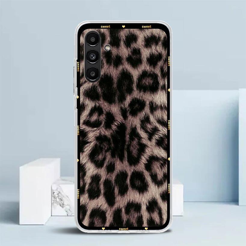 Чехол для телефона с принтом леопарда для Samsung Galaxy A17 A37 A57 A16 A15 A14 A13 A56 A55 A54 A53 A36 A35 A34 A33 A26 A25 A24 A23 G