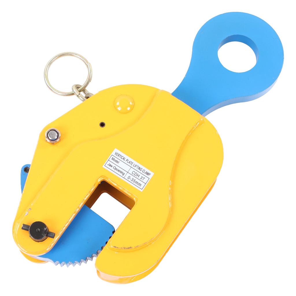 Vertical Plate Clamp 3T 6614lbs Load Capacity 35mm Jaw Opening Steel Plate Lifting Clamp with Self Locking