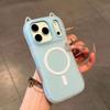 Luxury Cat Ear Magnetic Candy Phone Case For 17 16 15 14 13 12 11 Pro Max Plus For Magsafe Shockproof Bumper Cases Cover