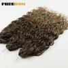 Синтетические глубокие волнистые косы FREEDOM Jessica Hair 20 дюймов 300 г Твист Крючком Ombre Коричневый Имбирный Вплетаемые Наращивание Волос
