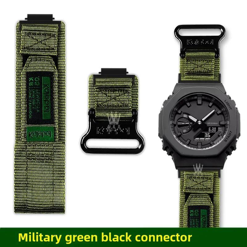 GA2100 Дизайн с петлей холщовый ремешок Для Casio G-SHOCK 5611 GA-2100 GA-2110 GA-B2100 мужской Наручные часы для активного отдыха Нейлоновый ремешок аксессуар
