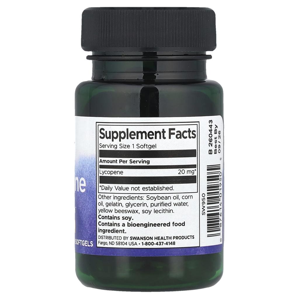 Lycopene, 20Mg, 60 Softgels