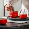 Wanqiantang Cinnabar Glaze Travel Tea Set