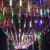Waterproof Solar LED Meteor Shower String Lights - Outdoor Hanging Decorative Tree Lights