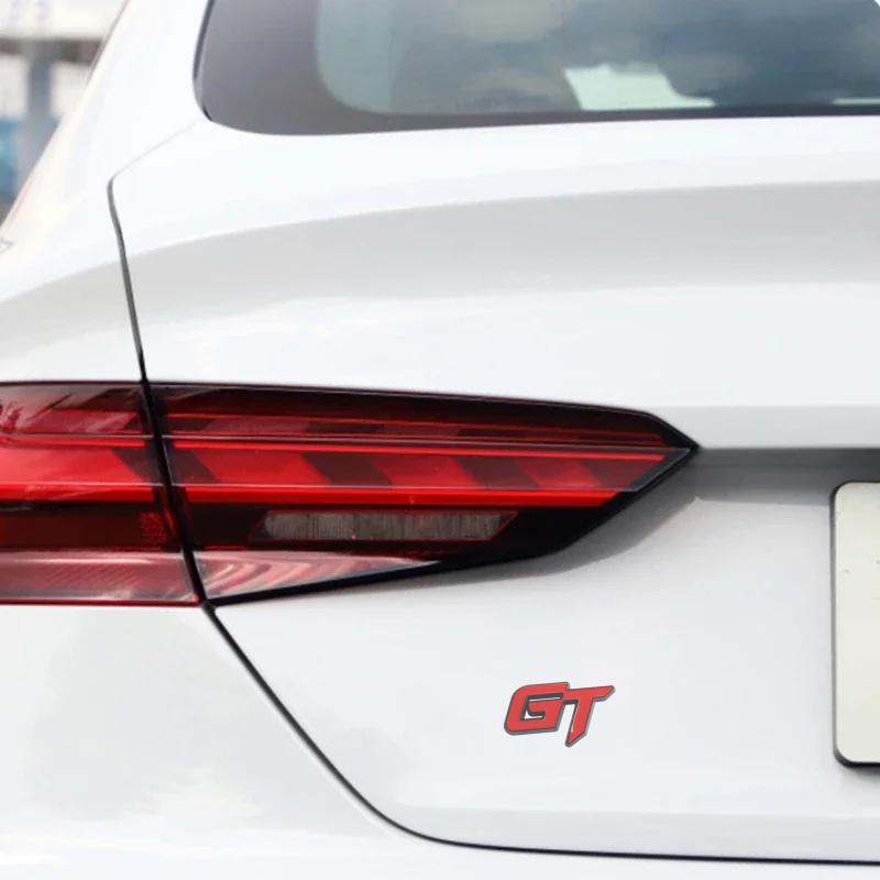 3D Metal GT Letters Car Front Grille Rear Trunk Fender Emblem Badge Sticker Decals Styling Accessories