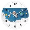 Bedroom Wall Clock Living Room Household Modern Atmosphere Simple Quartz Clock Mute Bedroom Without Punching Network Red Clock