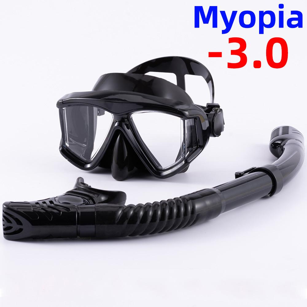 Оптический набор для подводного плавания с маской для близорукости, очки для плавания с близорукостью, панорамные очки с широким обзором для взрослых и молодежи