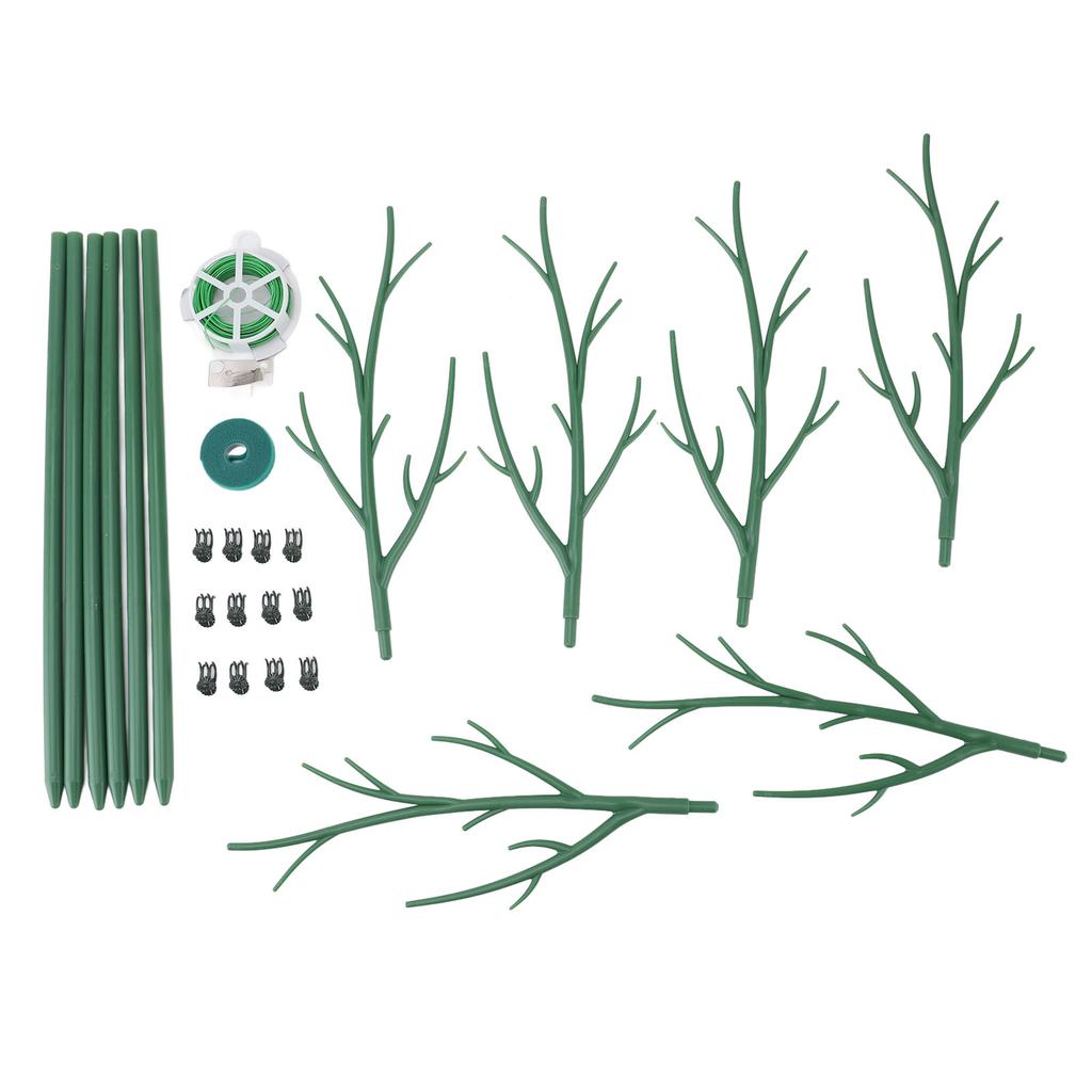 Plant Support Stakes Removable Garden Tree Branch Shape Green Plant Pole for Potted Plants and