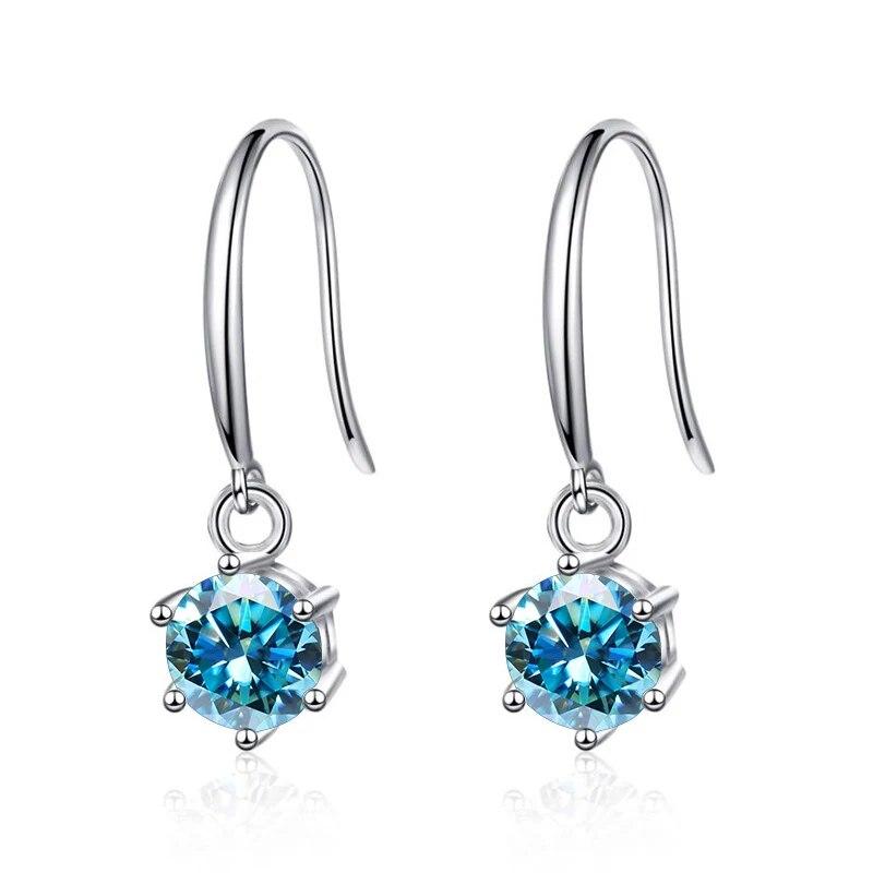 Bague Ringen Длинные серьги из стерлингового серебра S925 с инкрустацией муассанитом цвета D для девушки, подарок на День святого Валентина