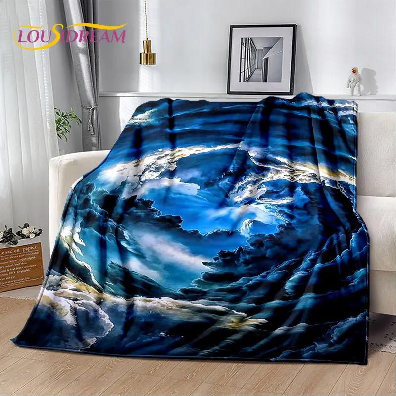 3D Natural, Tornado, Cloud Soft Plush Blanket, фланелевое одеяло, плед для гостиной, спальни, кровати, дивана, пикника, детей, офиса