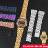Для Casio ретро маленький квадратный A159W-N1 A158WA A168 f91w AE1200 1300 металлический нержавеющая сталь маленький золотой часы с 18мм