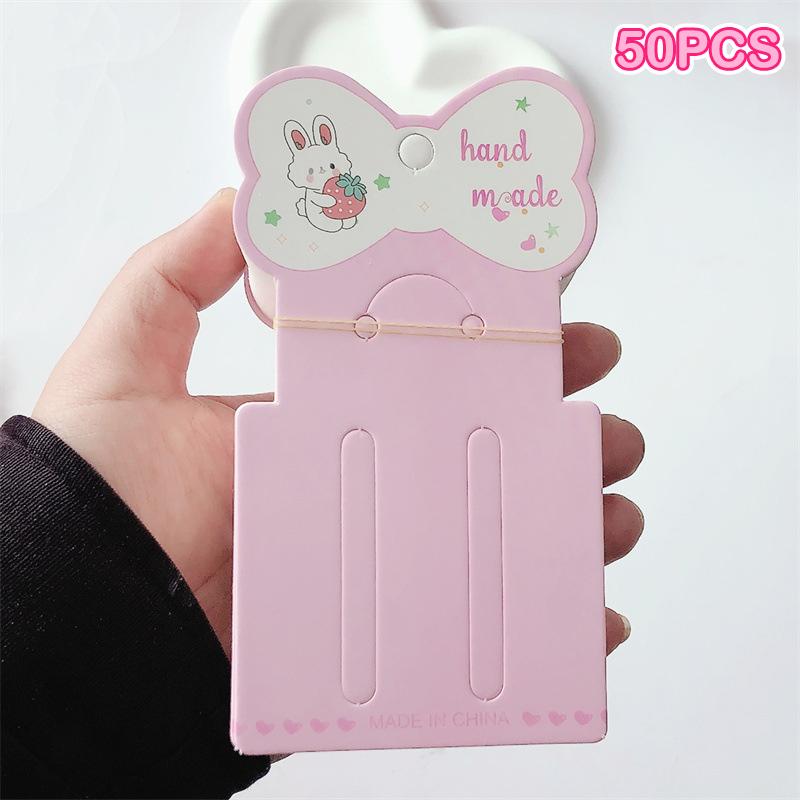 50Pcs Cute Hair Accessories Hairpin Display Cards Tag For Diy Hair Jewelry Card