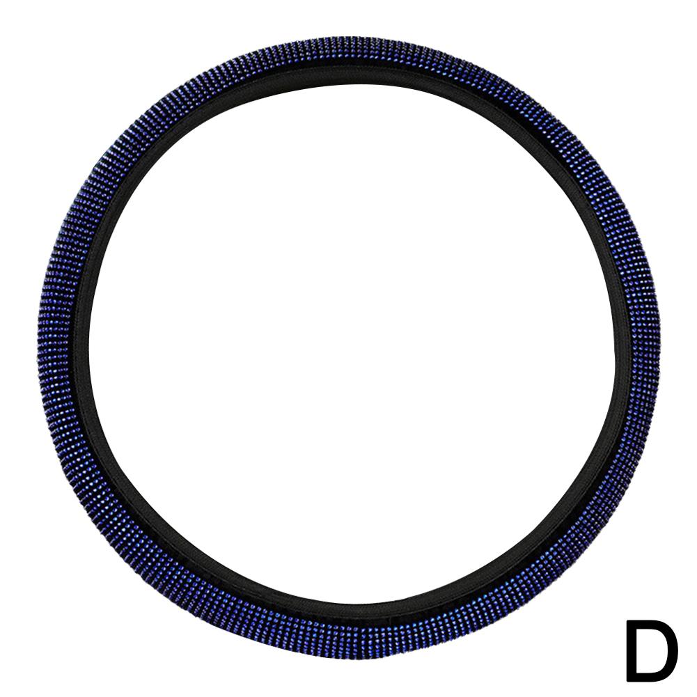 Универсальный 38 см Чехол на руль автомобиля из ПУ кожи с кристаллами Внутренние блестящие аксессуары Защитник Алмаз R2O3