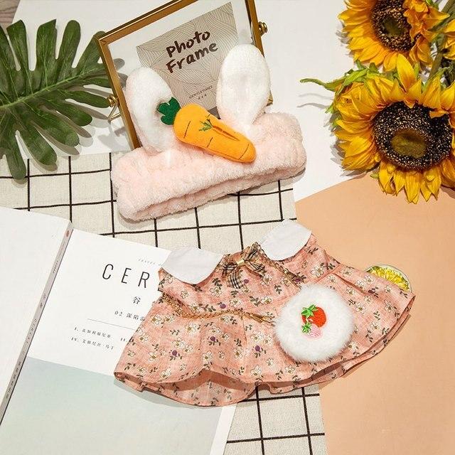Аксессуары для кукол Lalafanfan Cafe Duck, одежда Kawaii Duck с одеждой, плюшевые игрушки, мягкая повязка для волос, подарок для девочек
