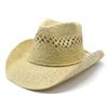 Западная ковбойская шляпа Панама соломенная шляпа Ажурная джазовая шляпа Весенне-летняя дорожная шляпа с козырьком Морская пляжная шляпа