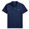 Polo Slim Fit Однотонная рубашка поло с коротким рукавом и вышитым логотипом Мужские топы Темно-синего цвета 710675974-058