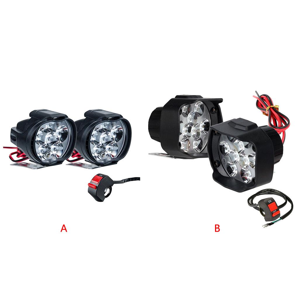 2 шт. Мотоциклетный свет Передний противотуманный ходовой свет с переключателем Мотоциклетный аксессуар