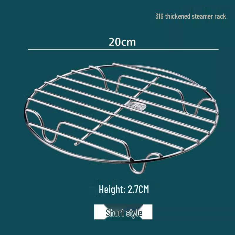Stainless Steel Low-Foot Steaming Rack for Pressure and Rice Cookers: Ideal for Eggs & Vegetables