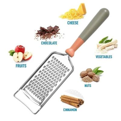 Многофункциональная терка из нержавеющей стали Кухонная терка премиум-класса для сыра с ручкой Цедра для лимона Ручные инструменты для фруктов и овощей