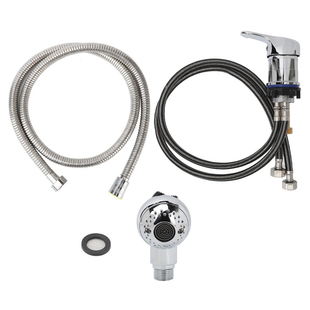 Shampoo Bowl Faucet 70cm Pipe 120cm Soft Hose Pressurized Shampoo Bed Sprayer Kit for Hair Salon