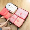 6pcs Clothe Tidy Pouch Waterproof Storage Bags Suitcase Packing Set Storage Cases Luggage Organizer
