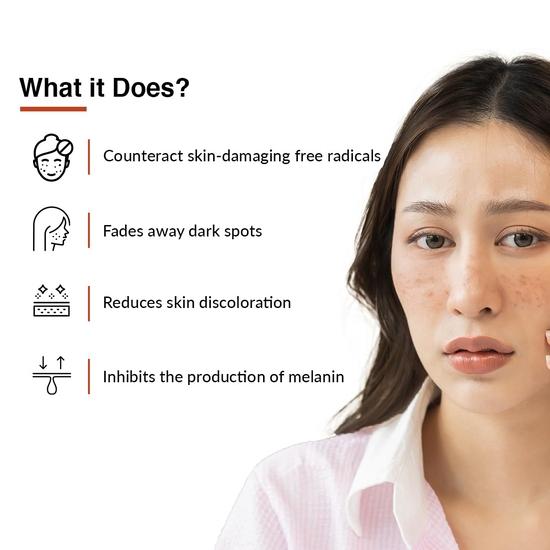 Fixderma Skarfix 4% Kojic Acid Face Serum для осветления кожи лица с 4% ниацинамида, 3% транексамовой кислоты и 2% альфа-арбутина