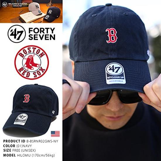 Кепка 47BRAND Low Cap MLB Major League Baseball Boston Red Sox Authentic Navy F Size [B-BSNR02GWS-NY] (01) (унисекс)