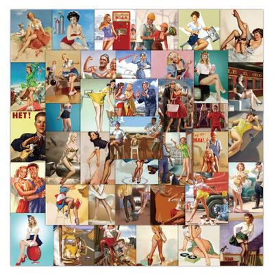 10/50 шт., Европа и Америка, ретро-девушка, наклейка для девочек, граффити, наклейки для DIY, багажа, ноутбука, скейтборда, мотоцикла, велосипеда, наклейка