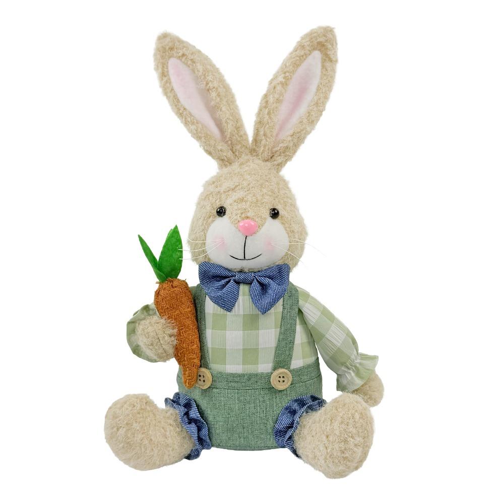 Мягкий Полиэстер Easter Bunny Плюшевая Игрушка Очаровательный Дизайн Плюшевый Материал Имитация Кролика Плюшевая Кукла Сидящие Кролики