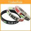 Уникальный силиконовый браслет-браслет Free Palestine, привлекающий внимание, в черно-белом цвете
