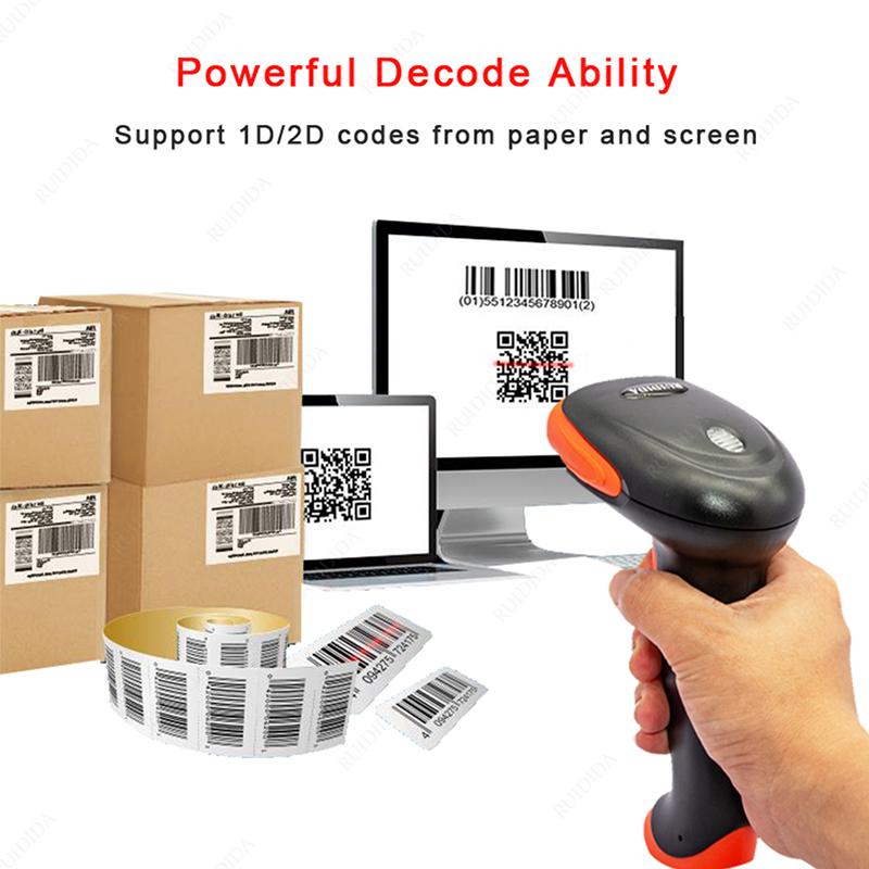 Code Scanner 2d Barcode Reader Portable Handheld Barcode Reader Qr Code Reader PDF417 DM Code Scanner