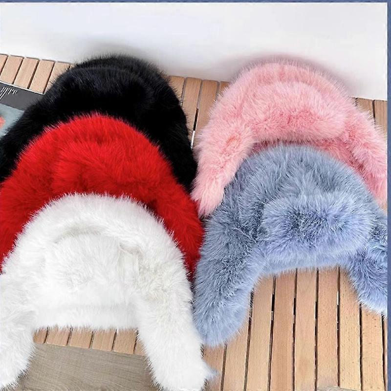 Winter Trapper Hat with Ear Flaps for Skiing - Windproof and Snowproof in Red