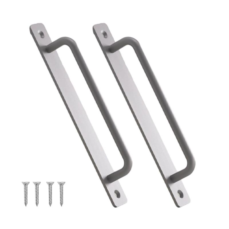 Pack of 2 Practical Sliding Door Handles Hole Center Aluminum Alloy with Mounting Screws for Indoor Outdoor Use