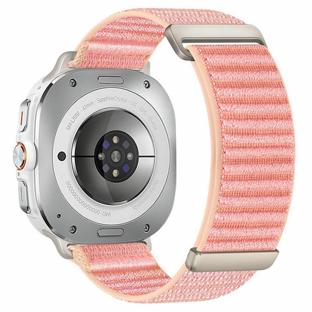 For Samsung Galaxy Watch Ultra (2025) 47mm / Ultra 47mm Watch Band Two-Piece Magic Tape Nylon Woven Wrist Strap