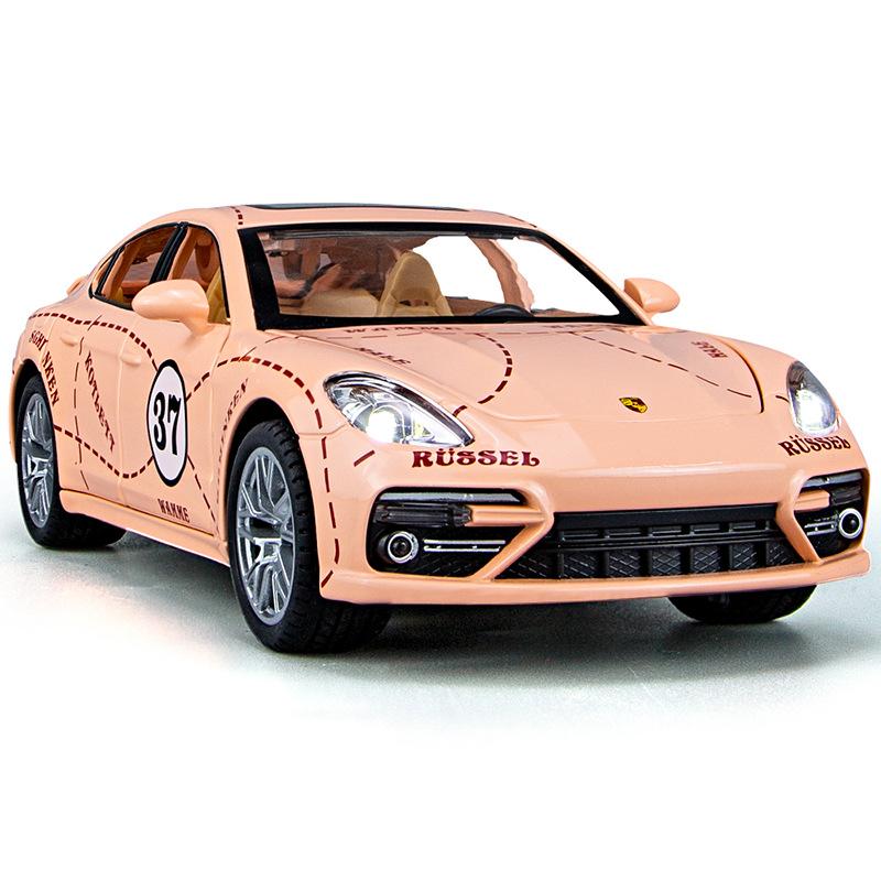 1/24 масштаб Panamera, литая под давлением модель автомобиля, игрушечный автомобиль с откатным механизмом, звуком и светом для детей, коллекция подарков для мальчиков и девочек