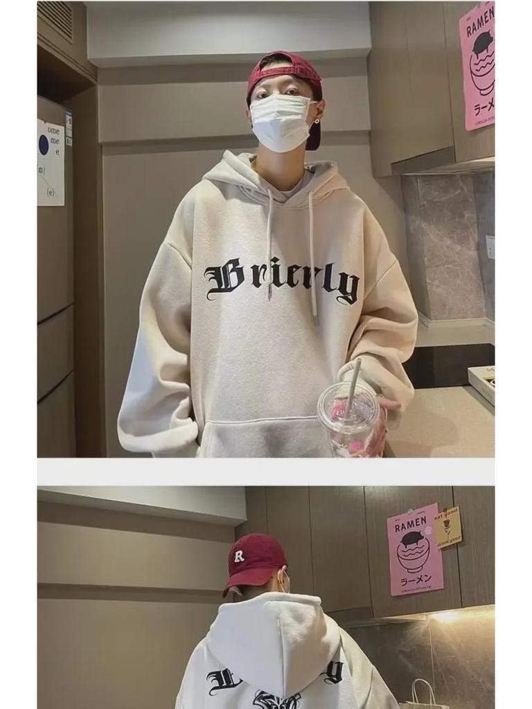 Модная толстовка с капюшоном High Street Cross на осень/зиму — унисекс, свободный крой, стильный принт