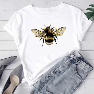 (Азиатский размер) Женская мода T Bee Sweet Trend в стиле 90-х годов, милая рубашка, женская футболка, футболка с короткими рукавами и принтом, футболки с графическим рисунком