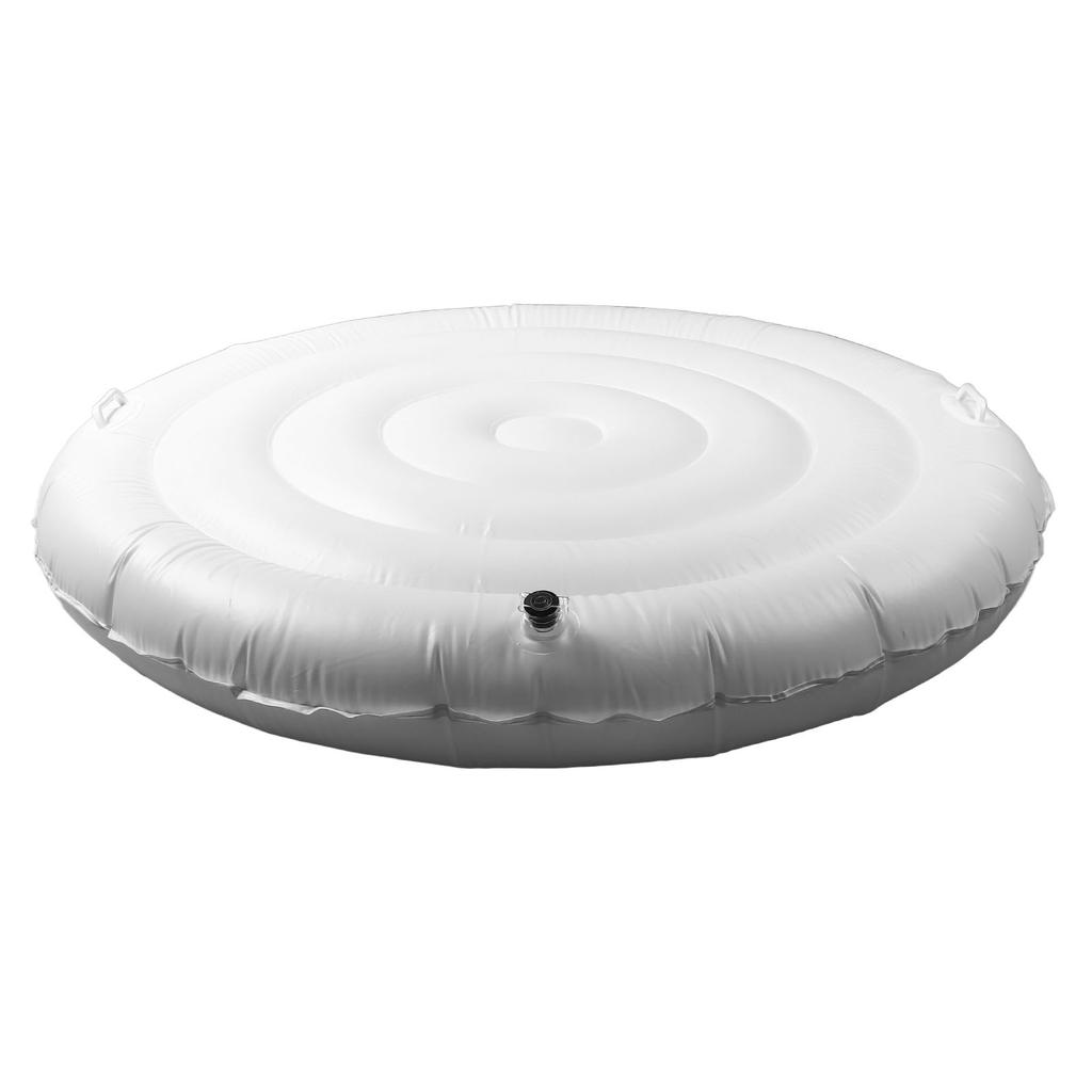 Inflatable Hot Tub Cover PVC 5.4FT Round Hot Tub Foldable Protective Rain Overflow Energy Saving