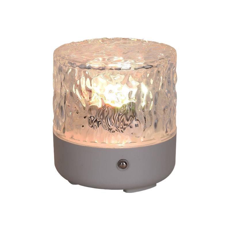 Вращающийся светодиодный атмосферный светильник с эффектом ряби, динамик: Прикроватная музыка и ночник