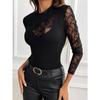Women's Fashion Casual Spring Fall Solid Color Print Long Sleeve O-Neck Blouses & Shirts