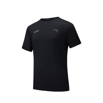 Футболка Running Series, простая, универсальная, удобная, с круглым вырезом, с логотипом бренда, спортивная, с коротким рукавом, мужская, черная 152535106-3