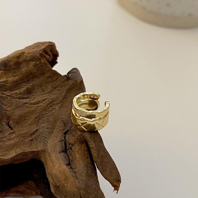 Двухслойные бриллиантовые серьги-каффы для женщин, не требующие пирсинга, элегантный дизайн, летние серьги.