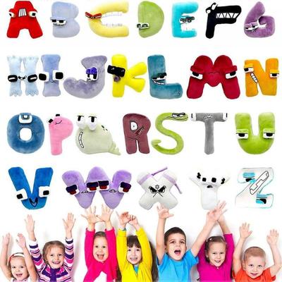 26 шт. Плюшевые игрушки Alphabet Letter Lore, Плюшевые игрушки Alphabet Letter Lore, Мягкая набивная кукла-фигурка животного для детей и взрослых