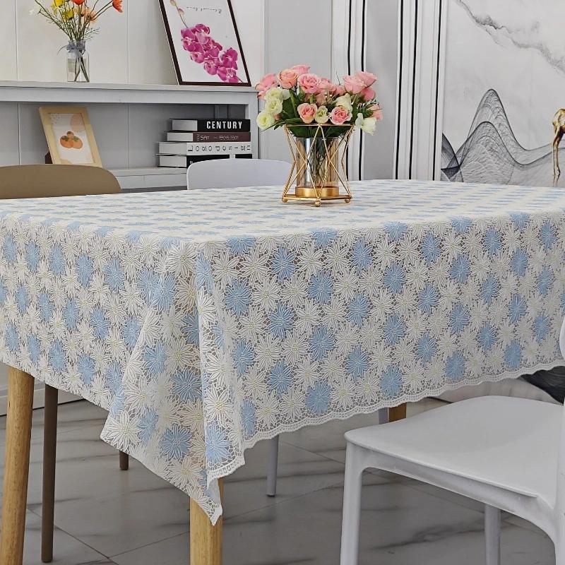 Квадратная скатерть с принтом из ПВХ, водонепроницаемая, маслостойкая, моющаяся скатерть, домашний минималистичный обеденный стол, чехол для журнального столика